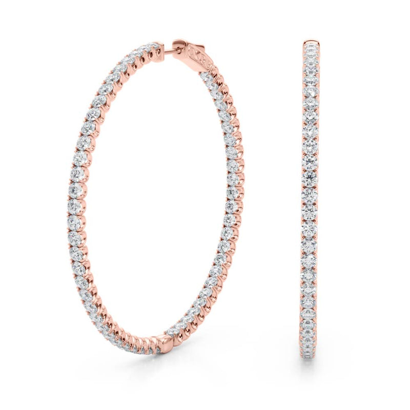 Astree Inside-out Diamond Hoop Earrings