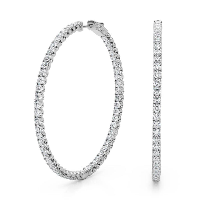 Astree Inside-out Diamond Hoop Earrings