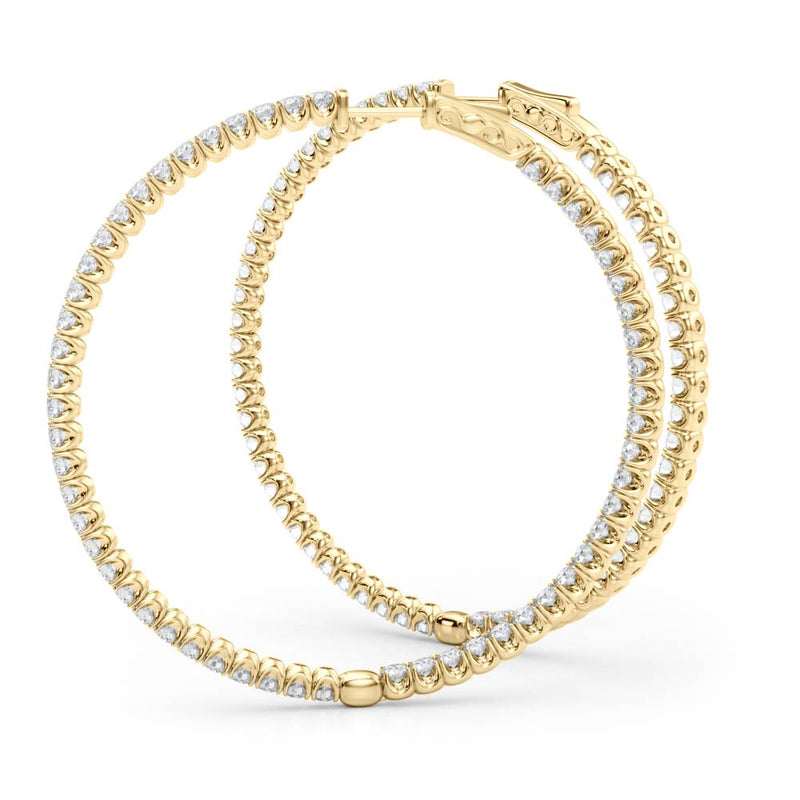 Astree Inside-out Diamond Hoop Earrings