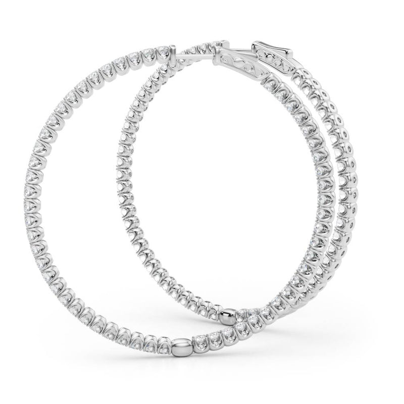 Astree Inside-out Diamond Hoop Earrings