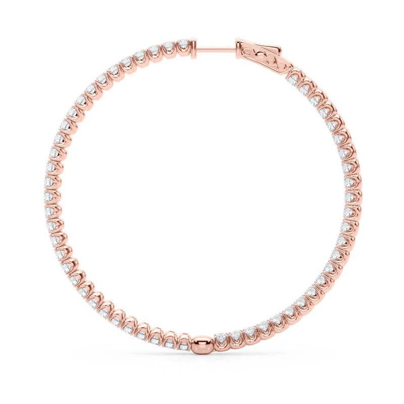 Astree Inside-out Diamond Hoop Earrings