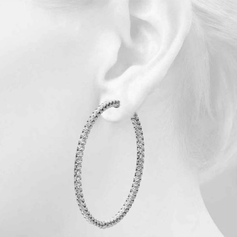 Astree Inside-out Diamond Hoop Earrings