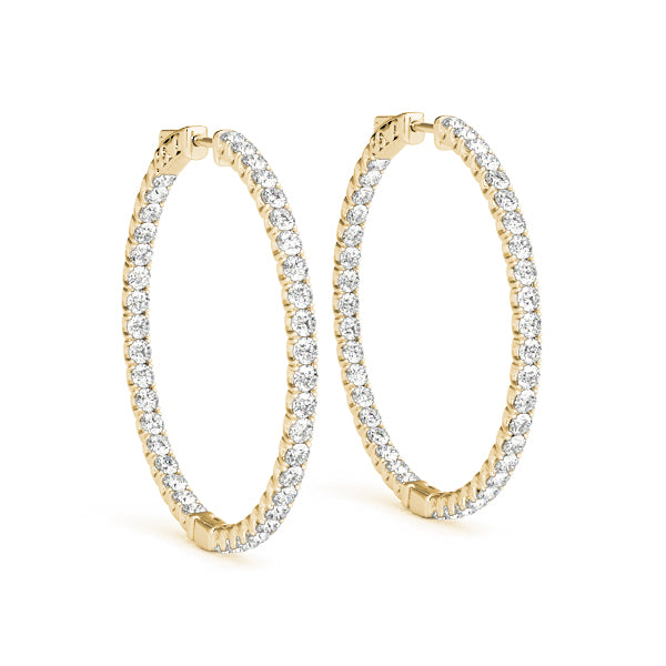 Astree Inside-out Diamond Hoop Earrings