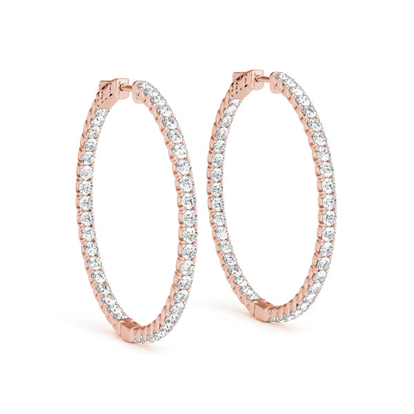 Astree Inside-out Diamond Hoop Earrings