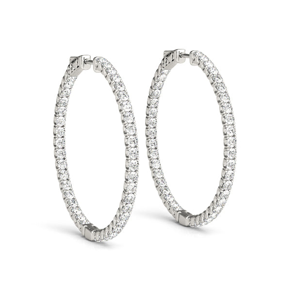 Astree Inside-out Diamond Hoop Earrings