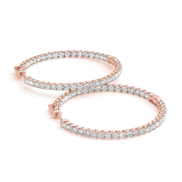Astree Inside-out Diamond Hoop Earrings