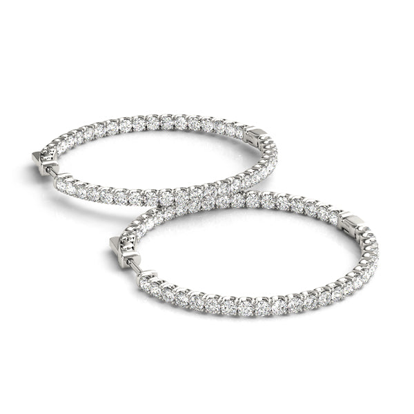 Astree Inside-out Diamond Hoop Earrings