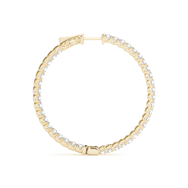 Astree Inside-out Diamond Hoop Earrings