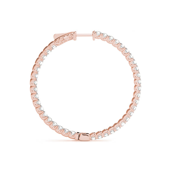 Astree Inside-out Diamond Hoop Earrings
