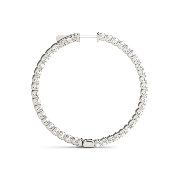 Astree Inside-out Diamond Hoop Earrings
