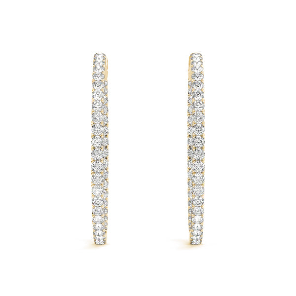Astree Inside-out Diamond Hoop Earrings