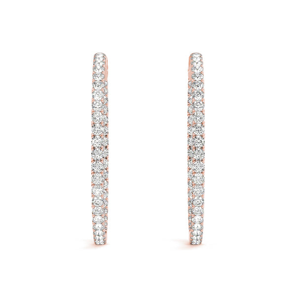 Astree Inside-out Diamond Hoop Earrings