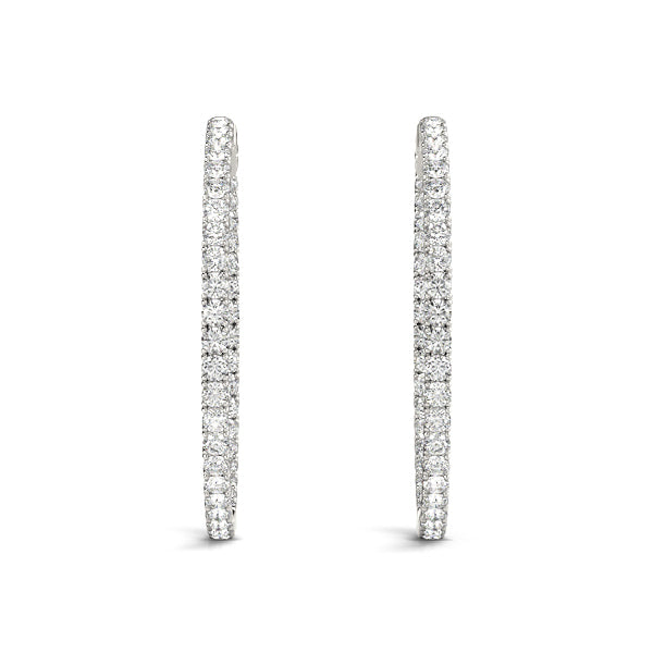 Astree Inside-out Diamond Hoop Earrings