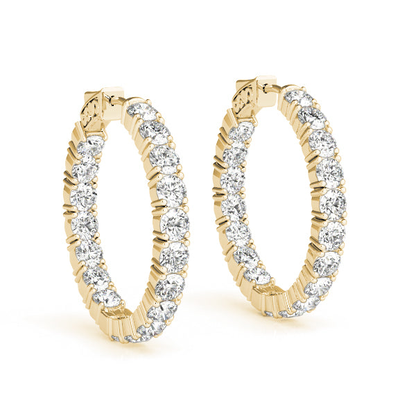 Beatrix Inside-out Diamond Hoop Earrings