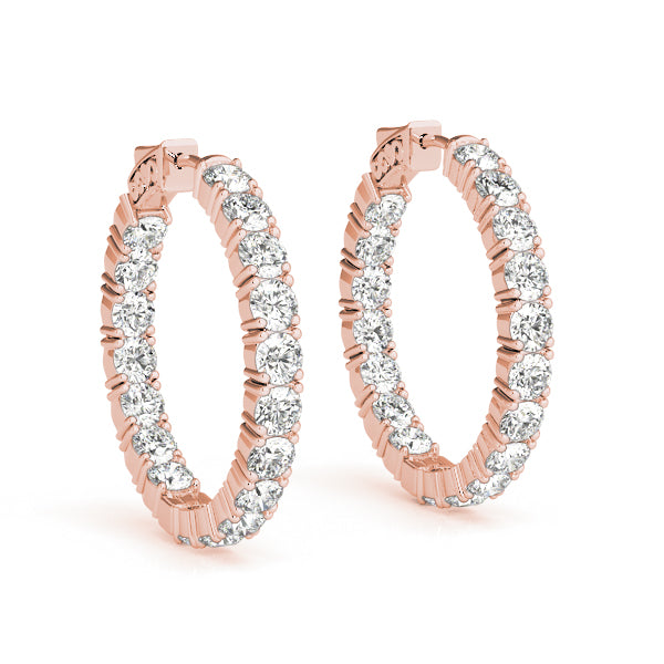 Beatrix Inside-out Diamond Hoop Earrings
