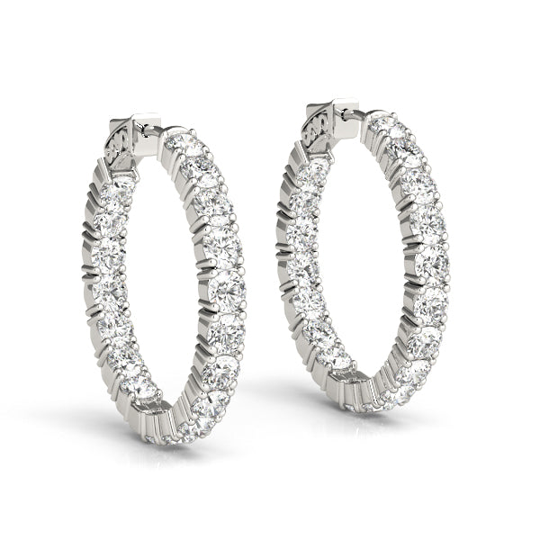 Beatrix Inside-out Diamond Hoop Earrings