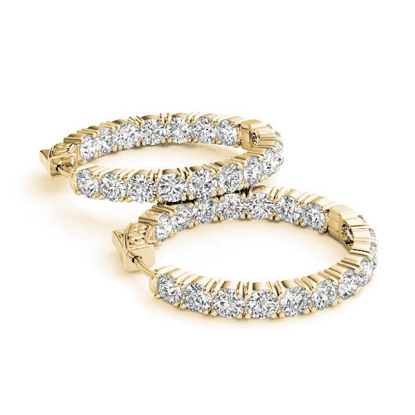 Beatrix Inside-out Diamond Hoop Earrings
