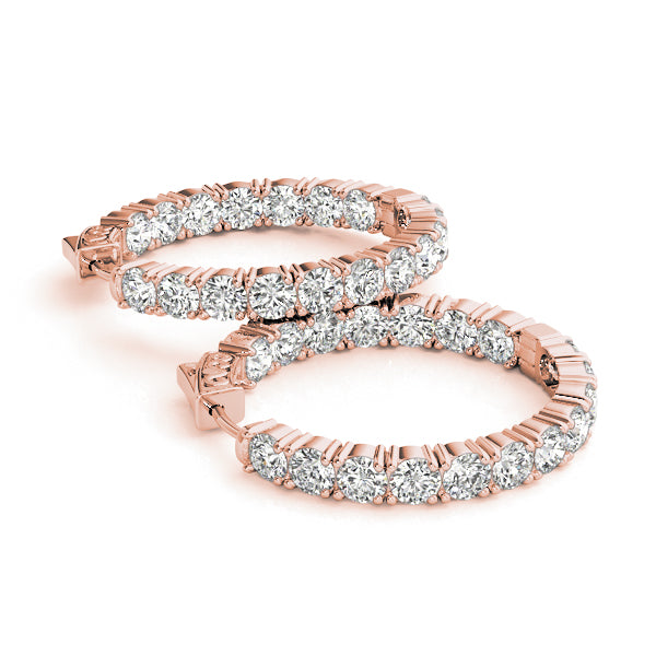 Beatrix Inside-out Diamond Hoop Earrings