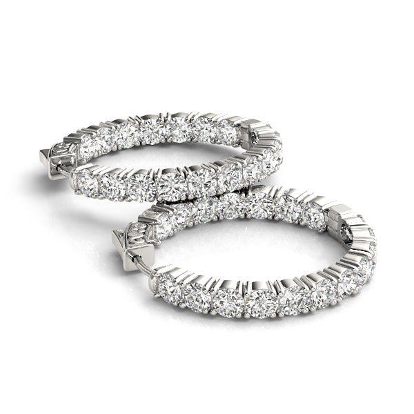 Beatrix Inside-out Diamond Hoop Earrings