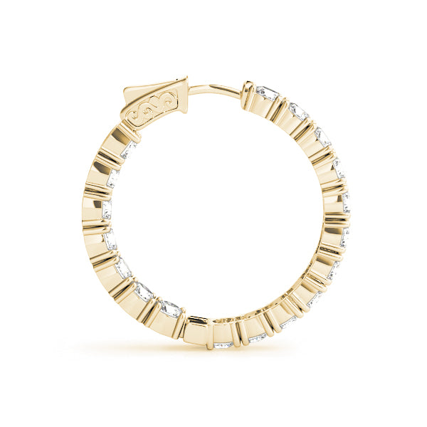 Beatrix Inside-out Diamond Hoop Earrings