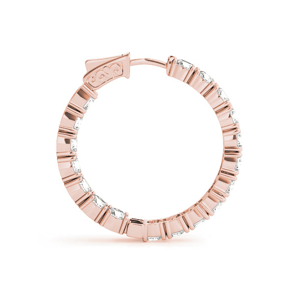 Beatrix Inside-out Diamond Hoop Earrings