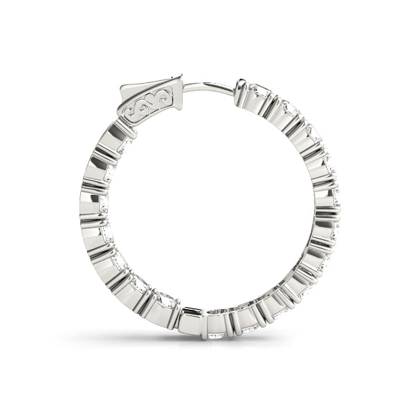 Beatrix Inside-out Diamond Hoop Earrings