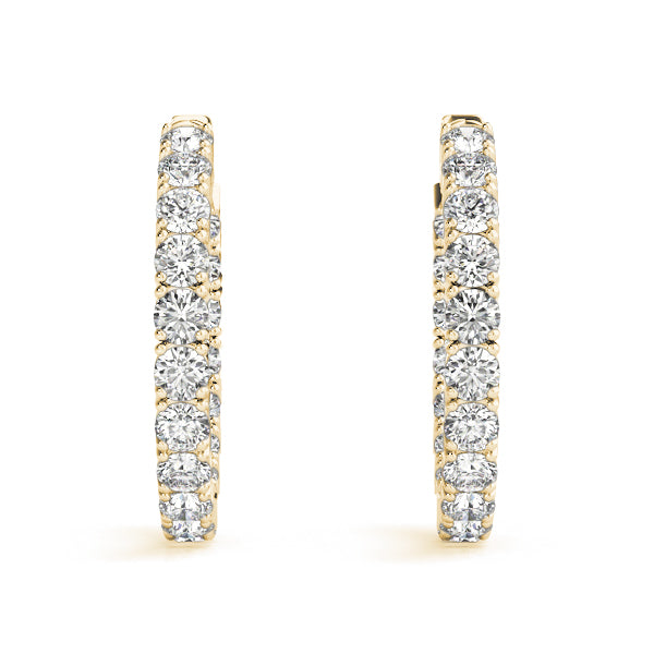Beatrix Inside-out Diamond Hoop Earrings
