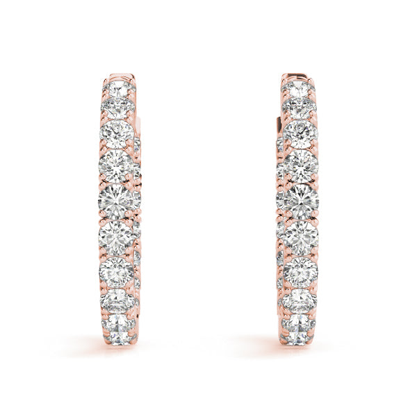 Beatrix Inside-out Diamond Hoop Earrings