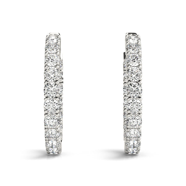 Beatrix Inside-out Diamond Hoop Earrings