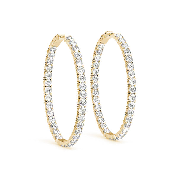Celiane Inside-out Diamond Hoop Earrings