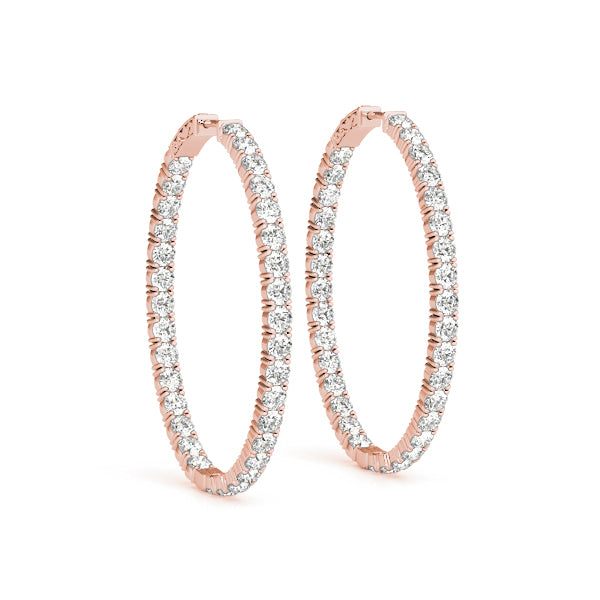 Celiane Inside-out Diamond Hoop Earrings