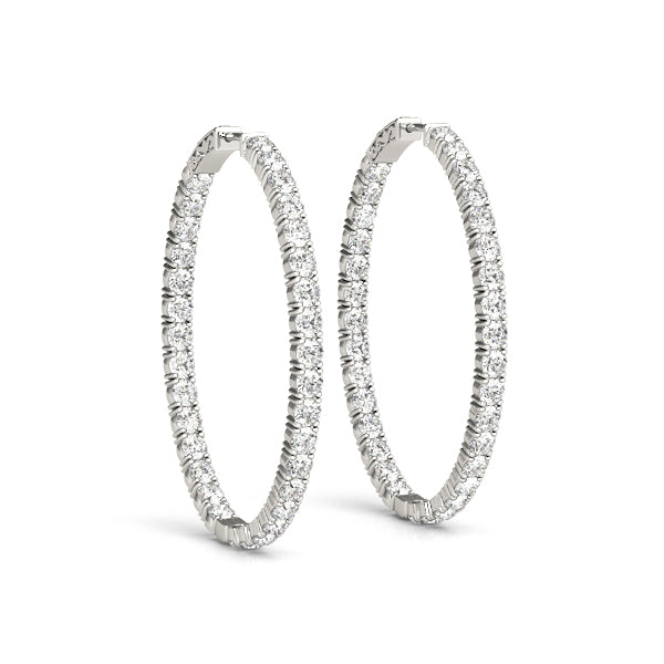 Celiane Inside-out Diamond Hoop Earrings