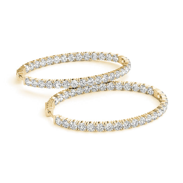 Celiane Inside-out Diamond Hoop Earrings