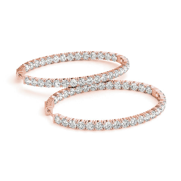 Celiane Inside-out Diamond Hoop Earrings