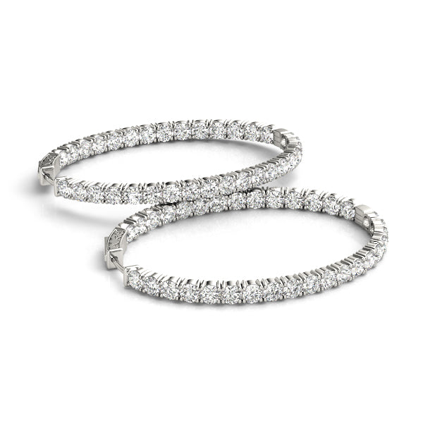 Celiane Inside-out Diamond Hoop Earrings
