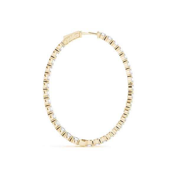 Celiane Inside-out Diamond Hoop Earrings