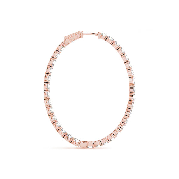 Celiane Inside-out Diamond Hoop Earrings