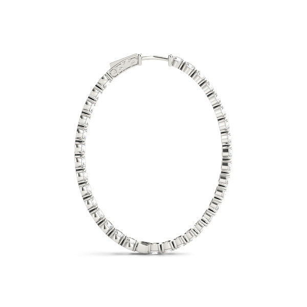 Celiane Inside-out Diamond Hoop Earrings