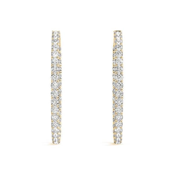 Celiane Inside-out Diamond Hoop Earrings