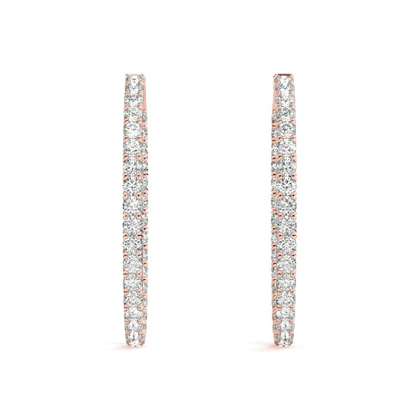 Celiane Inside-out Diamond Hoop Earrings