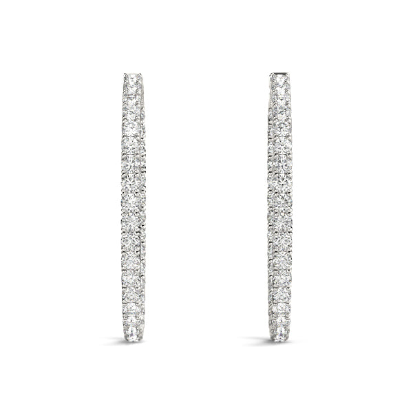 Celiane Inside-out Diamond Hoop Earrings