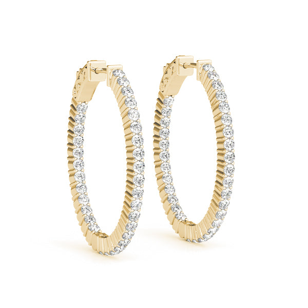 Damaris Inside-out Diamond Hoop Earrings