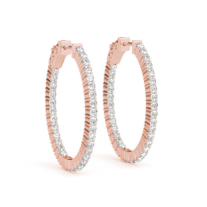 Damaris Inside-out Diamond Hoop Earrings
