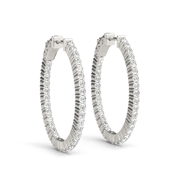 Damaris Inside-out Diamond Hoop Earrings