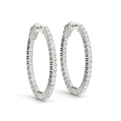 Damaris Inside-out Diamond Hoop Earrings