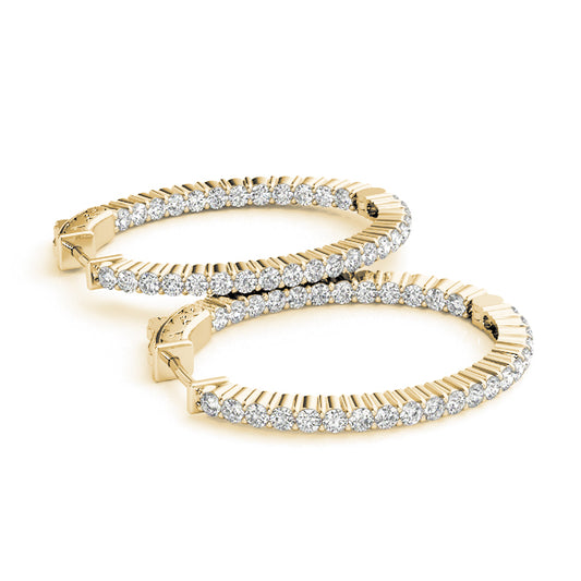 Damaris Inside-out Diamond Hoop Earrings