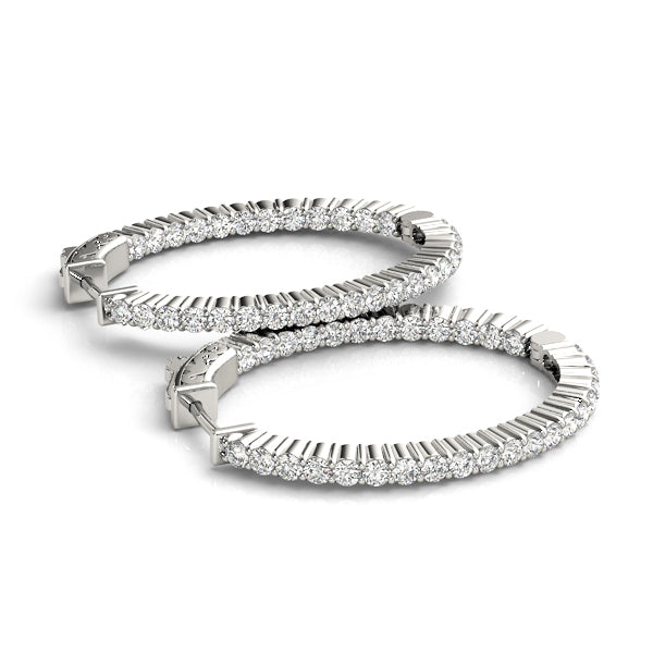 Damaris Inside-out Diamond Hoop Earrings