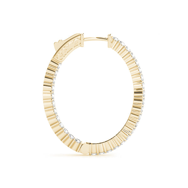 Damaris Inside-out Diamond Hoop Earrings
