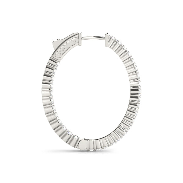 Damaris Inside-out Diamond Hoop Earrings