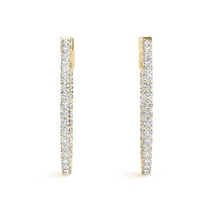 Damaris Inside-out Diamond Hoop Earrings
